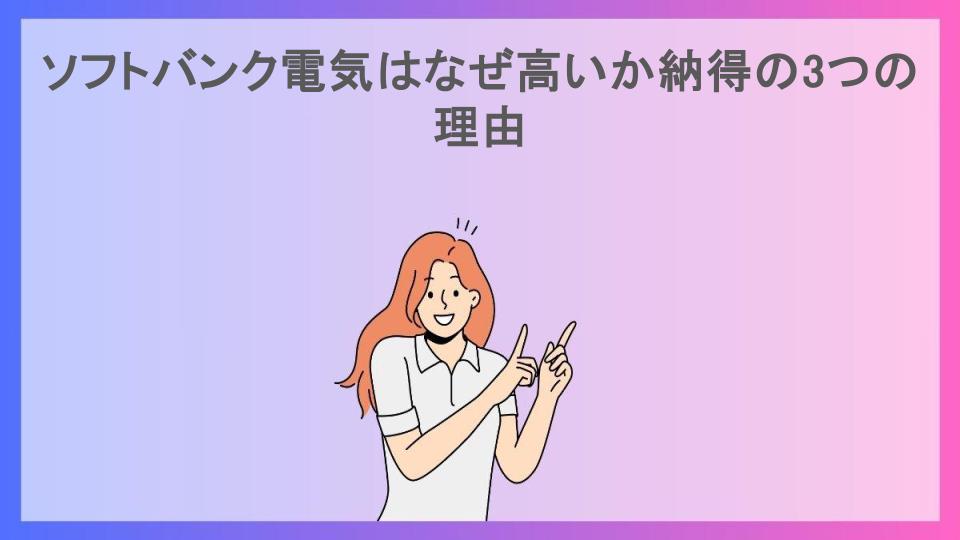 ソフトバンク電気はなぜ高いか納得の3つの理由